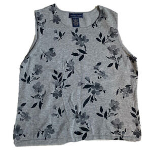 Laura Scott Floral Knit Sleeveless Sweaters. Women’s Size Large